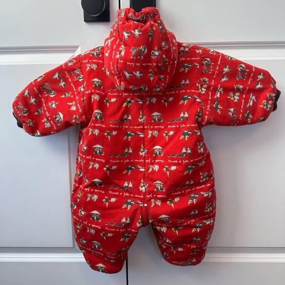 Vintage Petit Bateu Red Snowsuit (Size 1AN/12 Months) - Picture 2 of 7